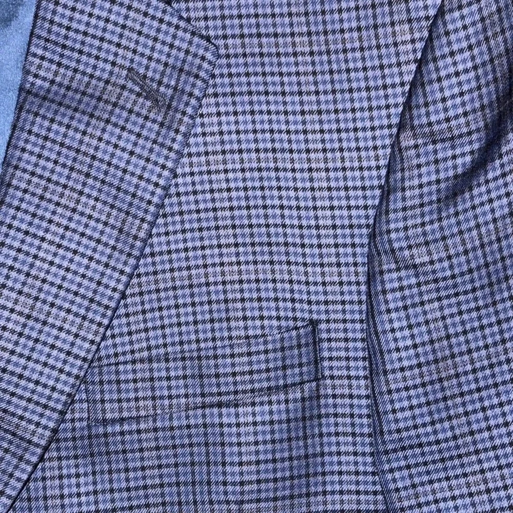 Jos. A. Bank Blue Check Mens 43R 100% Wool Blazer Sport Coat Suit Jacket Plaid